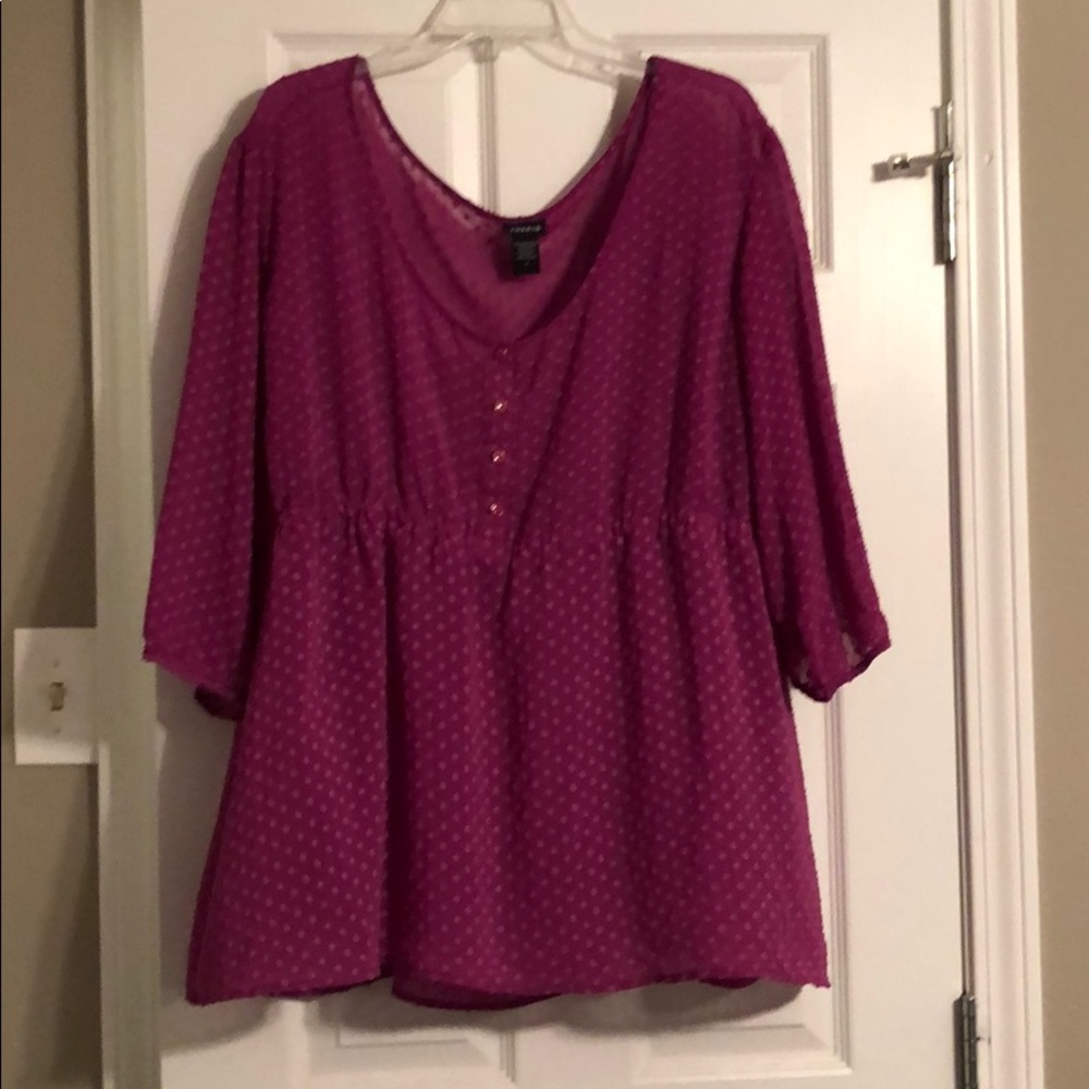 Sheer empire waist blouse